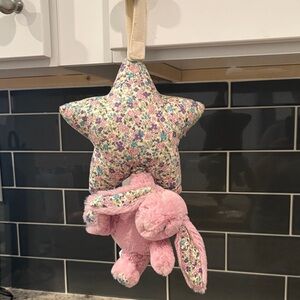 Jellycat Blossom Tulip Bunny Rabbit Pink Musical Star Pull Soft Plush Toy